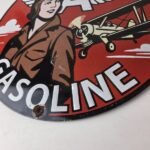 Vintage Flying A Gasoline Sign – Airplane Pilot Gas Pump Service Station Sign - Image 14