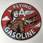 Vintage Flying A Gasoline Sign – Airplane Pilot Gas Pump Service Station Sign - Image 15