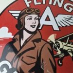 Vintage Flying A Gasoline Sign – Airplane Pilot Gas Pump Service Station Sign - Image 3
