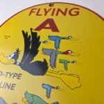 Vintage Flying A Gasoline Sign – Aviation Ducks Porcelain Gas Service Pump Sign - Image 12