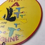 Vintage Flying A Gasoline Sign – Aviation Ducks Porcelain Gas Service Pump Sign - Image 13