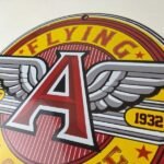 Vintage Flying A Gasoline Sign – Gas Oil Service Station Pump Advertising Sign - Image 13