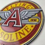 Vintage Flying A Gasoline Sign – Gas Oil Service Station Pump Advertising Sign - Image 14