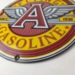 Vintage Flying A Gasoline Sign – Gas Oil Service Station Pump Advertising Sign - Image 15