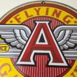 Vintage Flying A Gasoline Sign – Gas Oil Service Station Pump Advertising Sign - Image 3