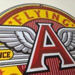Vintage Flying A Gasoline Sign – Gas Oil Service Station Pump Advertising Sign - Image 5