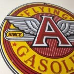 Vintage Flying A Gasoline Sign – Gas Oil Service Station Pump Advertising Sign - Image 6