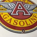 Vintage Flying A Gasoline Sign – Gas Oil Service Station Pump Advertising Sign - Image 7