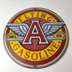 Vintage Flying A Gasoline Sign – Gas Oil Service Station Pump Advertising Sign - Image 8