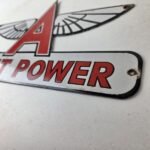 Vintage Flying A Gasoline Sign – Giant Power Gas Service Pump Advertising Sign - Image 14