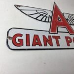 Vintage Flying A Gasoline Sign – Giant Power Gas Service Pump Advertising Sign - Image 6