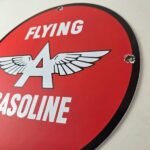 Vintage Flying A Gasoline Sign – Porcelain Aviation Service Gas Pump Sign - Image 13