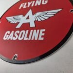 Vintage Flying A Gasoline Sign – Porcelain Aviation Service Gas Pump Sign - Image 14