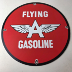 Vintage Flying A Gasoline Sign – Porcelain Aviation Service Gas Pump Sign - Image 15