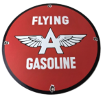 Vintage Flying A Gasoline Sign – Porcelain Aviation Service Gas Pump Sign - Image 2