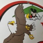 Vintage Flying A Gasoline Sign – Porcelain Aviation Service Hang Glider Sign - Image 5