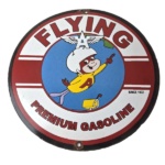 Vintage Flying A Gasoline Sign – Porcelain Aviation Service Hang Glider Sign