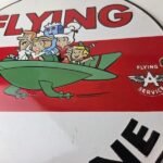 Vintage Flying A Gasoline Sign – The Jetsons Gas Service Station Porcelain Sign - Image 4