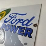 Vintage Ford Power Sign – Cobra Jet Sales Service Gas Oil Porcelain Sign - Image 13