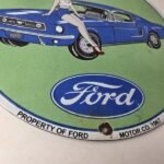 Vintage Ford Sign – Mustang Ford Automobile Service Station Gas Pump Sign - Image 11