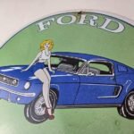 Vintage Ford Sign – Mustang Ford Automobile Service Station Gas Pump Sign - Image 12