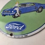 Vintage Ford Sign – Mustang Ford Automobile Service Station Gas Pump Sign - Image 14