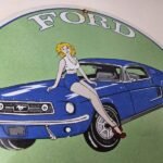Vintage Ford Sign – Mustang Ford Automobile Service Station Gas Pump Sign - Image 5
