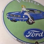 Vintage Ford Sign – Mustang Ford Automobile Service Station Gas Pump Sign - Image 6