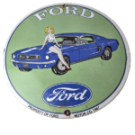 Vintage Ford Sign – Mustang Ford Automobile Service Station Gas Pump Sign - Image 2