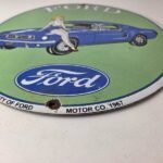 Vintage Ford Sign – Mustang Ford Automobile Service Station Gas Pump Sign - Image 10