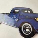 Vintage Ford Trucks Sign – Gas Motor Oil Pump Automotive Service Porcelain Sign - Image 12