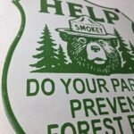 Vintage Forest Service Porcelain Sign – Help Smokey Bear Prevent Fires Ad Sign - Image 6