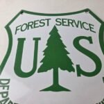 Vintage Forest Service Sign – Agricultural National Park Gasoline Porcelain Sign - Image 3
