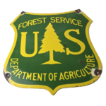 Vintage Forest Service Sign – Agricultural National Park Porcelain Gasoline Sign - Image 2