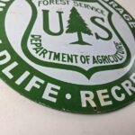 Vintage Forest Service Sign – Agricultural Outdoor Camp Gas Pump Porcelain Sign - Image 11