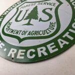 Vintage Forest Service Sign – Agricultural Outdoor Camp Gas Pump Porcelain Sign - Image 14