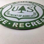 Vintage Forest Service Sign – Agricultural Outdoor Camp Gas Pump Porcelain Sign - Image 10