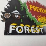 Vintage Forest Service Sign – Smokey Bear Prevent Fires Gas Porcelain Sign - Image 11