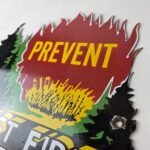 Vintage Forest Service Sign – Smokey Bear Prevent Fires Gas Porcelain Sign - Image 12