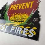 Vintage Forest Service Sign – Smokey Bear Prevent Fires Gas Porcelain Sign - Image 13