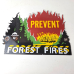 Vintage Forest Service Sign – Smokey Bear Prevent Fires Gas Porcelain Sign - Image 15
