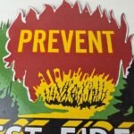 Vintage Forest Service Sign – Smokey Bear Prevent Fires Gas Porcelain Sign - Image 4