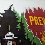 Vintage Forest Service Sign – Smokey Bear Prevent Fires Gas Porcelain Sign - Image 5