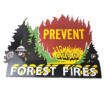 Vintage Forest Service Sign – Smokey Bear Prevent Fires Gas Porcelain Sign - Image 2