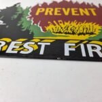 Vintage Forest Service Sign – Smokey Bear Prevent Fires Gas Porcelain Sign - Image 10