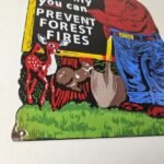 Vintage Forest Service Sign – Smokey Remember Forest Fires Gas Porcelain Sign - Image 11