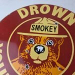 Vintage Forest Service Sign – Smokey the Bear Camping Hiking Gas Porcelain Sign - Image 3