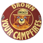 Vintage Forest Service Sign – Smokey the Bear Camping Hiking Gas Porcelain Sign - Image 2