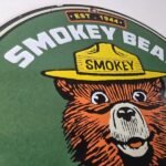 Vintage Forest Service Sign – Smokey the Bear Porcelain Gas Pump Sign - Image 5