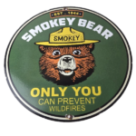 Vintage Forest Service Sign – Smokey the Bear Porcelain Gas Pump Sign - Image 2
